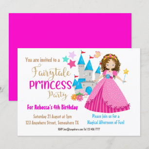 Invitation Fairytale Princess Brown Hair