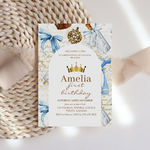 Invitation Fairytale Princess Cartoon Girl Birthday Party