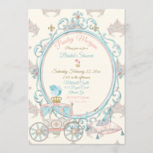 Invitation Fairytale Royal Princess Carrie Blush Aqua