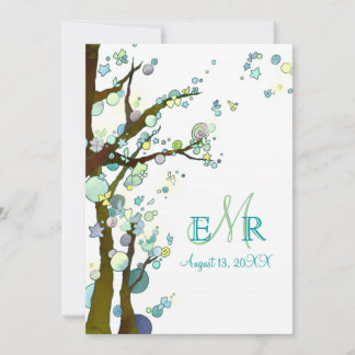 Invitation Fairytale Trees Unique Mariage blanc