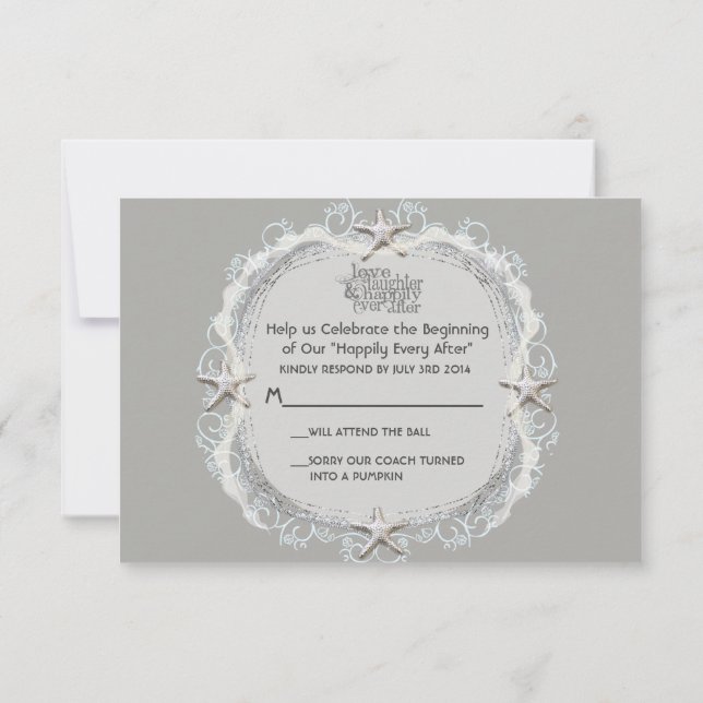 Invitation Fairytale Under the Sea Starfish RSVP (Dos)