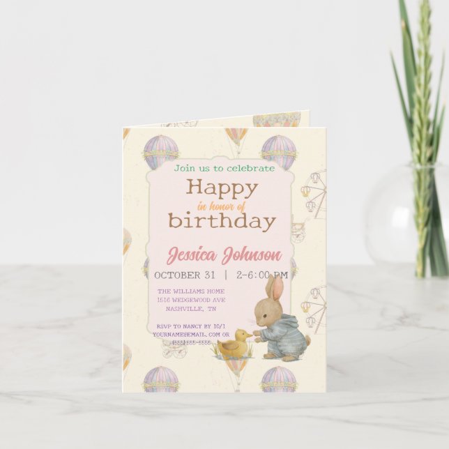 Invitation "Fairytale Vintage Amusement Park" (Devant)