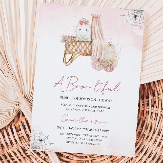 Invitation Faisceau de Joie Boo-tiful Baby Shower (Créateur téléchargé)