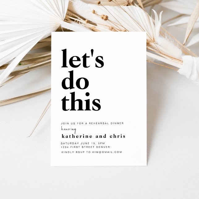 Invitation Faisons cette répétition dîner Modèle d'invitation (Créateur téléchargé)