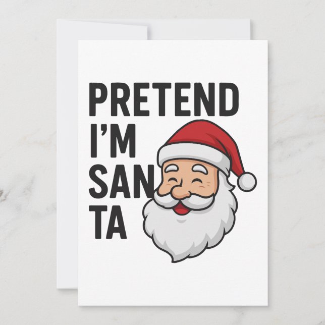 Invitation Faisons comme si j'étais le Père Noël - Citation d (Devant)