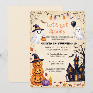 Invitation Faisons Connaître un Joyeux Anniversaire Halloween