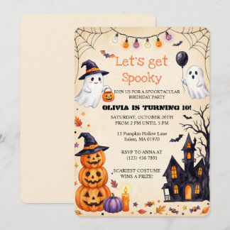 Invitation Faisons Connaître un Joyeux Anniversaire Halloween