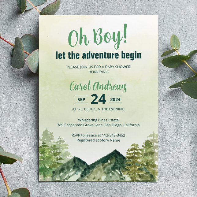 Invitation Faisons Démarrer l'Aventure Fête de Naissance en F (Créateur téléchargé)