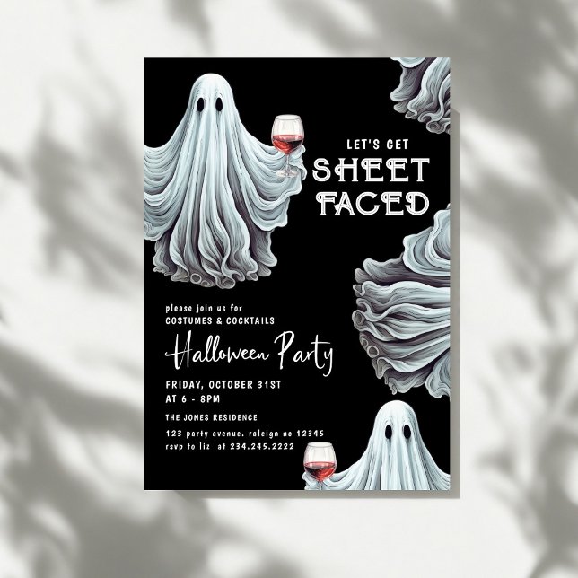 Invitation Faisons face à la fête d'Halloween adulte (Créateur téléchargé)