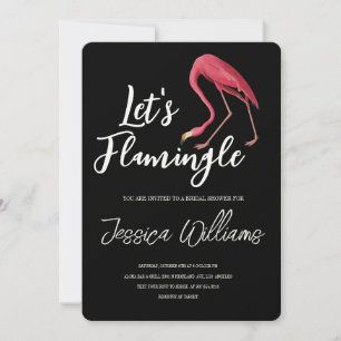 Invitation Faisons Flamingle ! Une Tropicale Fête de Mariage