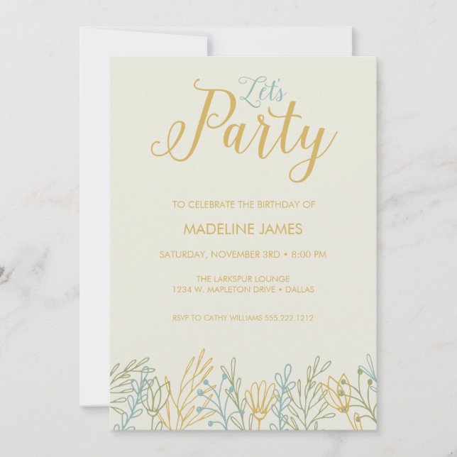 Invitation Faisons la fête (Devant)