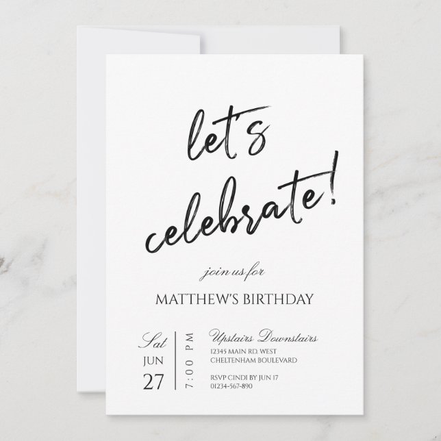 Invitation Faisons la fête (Devant)