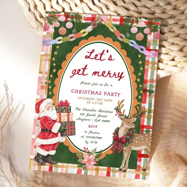 Invitation Faisons la fête à Noël  (Créateur téléchargé)