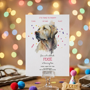 Invitation Faisons la fête, anniversaire de chien