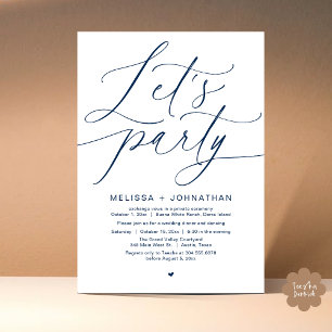 Invitation Faisons la fête avec joie après le dîner Mariage
