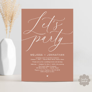 Invitation Faisons la fête avec joie après le dîner Mariage