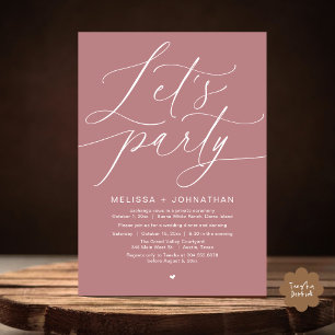 Invitation Faisons la fête avec joie après le dîner Mariage