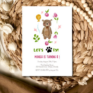 Invitation Faisons la fête avec les pattes ! Fête d'anniversa