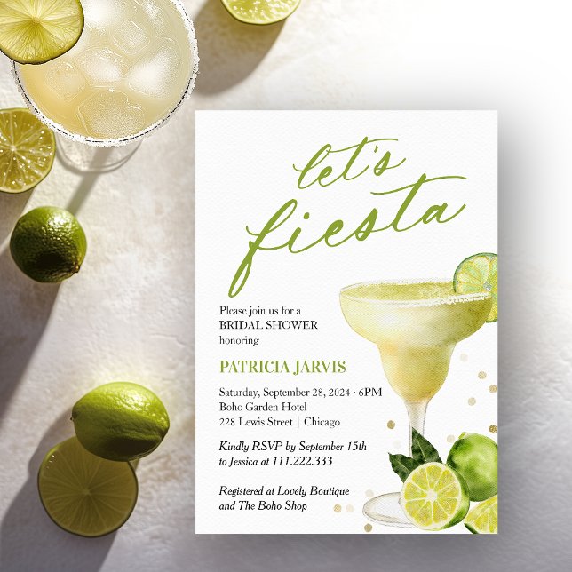 Invitation Faisons la Fête Cocktail Margarita Enterrement de  (Créateur téléchargé)
