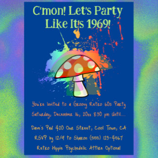 Invitation Faisons la fête comme c'est la fête de 1969