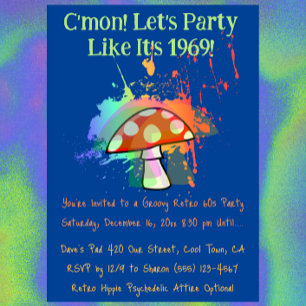 Invitation Faisons la fête comme si c'était une soirée de 196