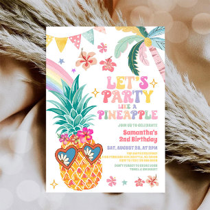Invitation Faisons la fête comme un anniversaire d'été Luau d