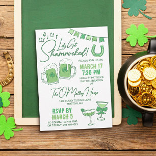 Invitation Faisons la Fête de la Saint-Patrick Soyons Shamroc