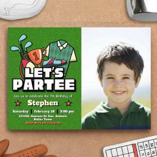 Invitation Faisons la Fête - Golf Anniversaire avec Photo Pay
