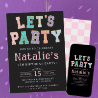 Faisons la fête Preppy Faux Chenille fête d'annive