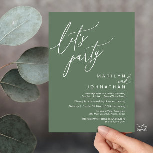 Invitation Faisons la fête, Réception de mariage romantique m