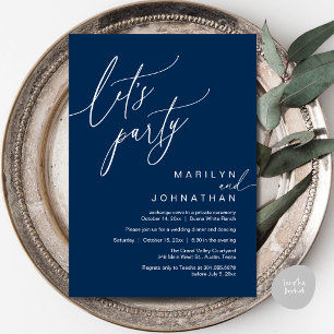 Invitation Faisons la fête, Réception de mariage romantique m