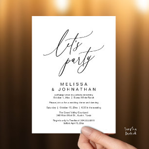 Invitation Faisons la fête, Réception de mariage romantique m
