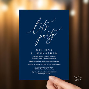 Invitation Faisons la fête, Réception de mariage romantique m