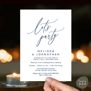 Invitation Faisons la fête, Réception de mariage romantique m