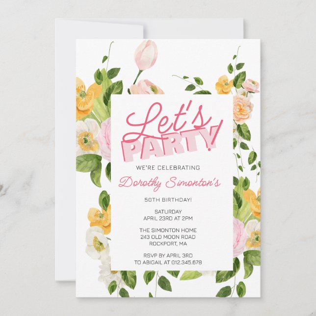 Invitation Faisons la typographie branchée 50e anniversaire (Devant)