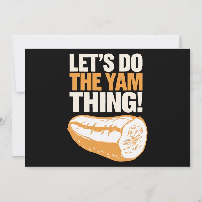 Invitation Faisons le Yam Thing Thanksgiving Sweet Potato (Devant)