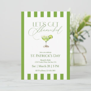 Invitation Faisons-nous Shamrocker Fête de la Saint-Patrick