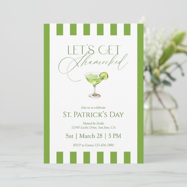 Invitation Faisons-nous Shamrocker Fête de la Saint-Patrick (Debout devant)