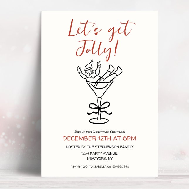 Invitation Faisons-nous une Fête de Noël au Doodle Dessiné à  (Créateur téléchargé)