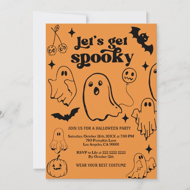 Invitation Faisons peur, soirée Halloween (Devant)