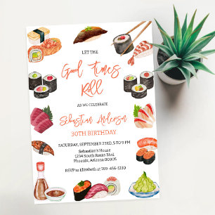 Invitation Faisons Rouler Les Bons Moments Fête De Sushi Anni