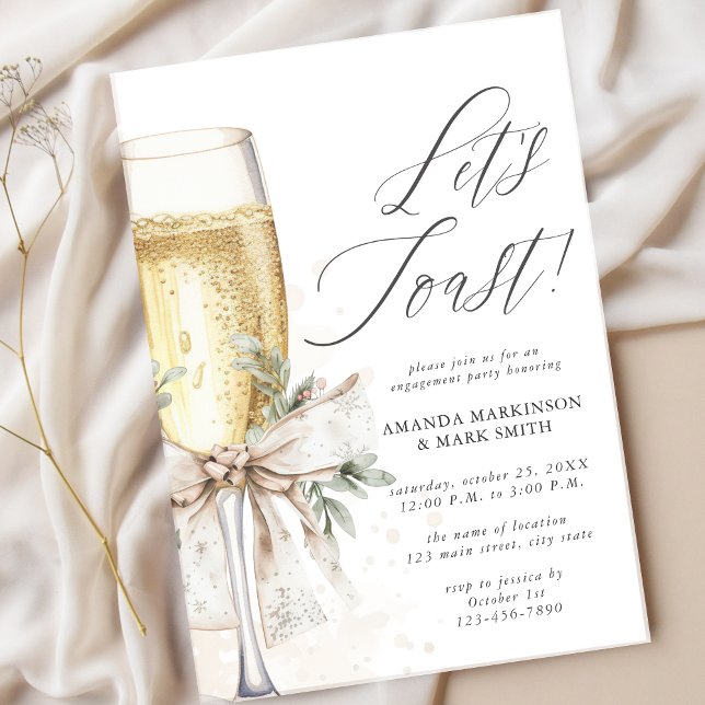 Invitation Faisons sauter le Champagne pour notre fiançailles (Créateur téléchargé)