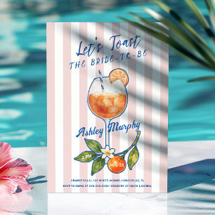 Invitation Faisons sauter le spritz à l'orange pour la mariée
