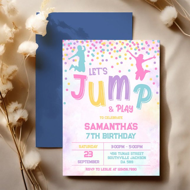 Invitation Faisons un Saut et Jouons à la Maison Gonflable po (Créateur téléchargé)