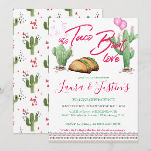 Invitation Faisons un Taco à Propos de la Fête d'Engagement d