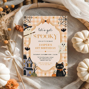 Invitation Faisons une fête d'anniversaire Halloween Spooky