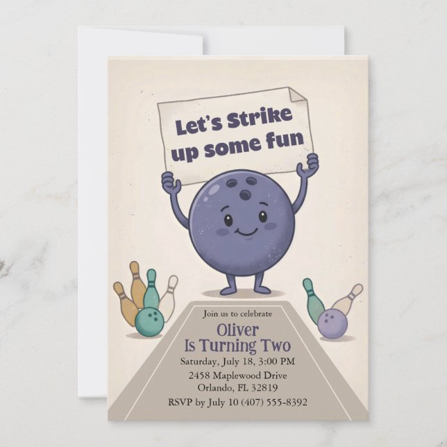 Invitation Faisons une partie de plaisir Fête d'anniversaire  (Devant)