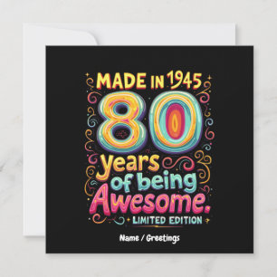 Invitation Fait en 1945, 80 ans d'être génial