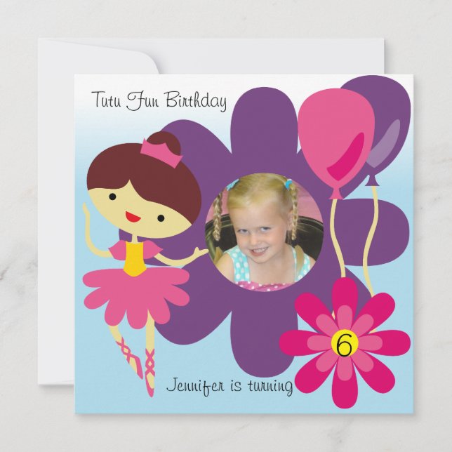 Invitation fait sur commande d'anniversaire de (Devant)