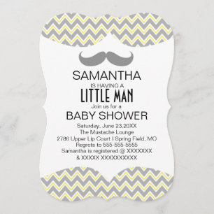 Invitation fait sur commande de moustache de baby